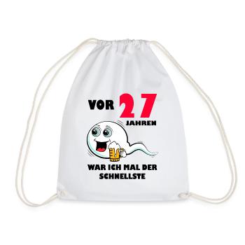 27. Geburtstag lustig 27.Ehrentag 27. Jubiläum - Turnbeutel - Weiß - Vorne