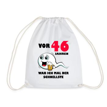 46. Geburtstag lustig 46.Ehrentag 46. Jubiläum - Turnbeutel - Weiß - Vorne