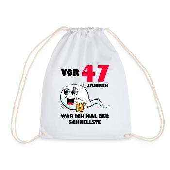47. Geburtstag lustig 47.Ehrentag 47. Jubiläum - Turnbeutel - Weiß - Vorne