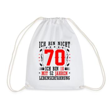 70 Geburtstag Geschenk lustig 70. Jubiläum Humor - Turnbeutel - Weiß - Vorne