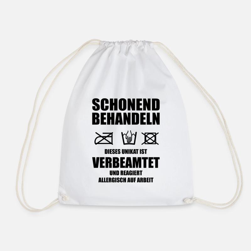 Verbeamtung 2022 Geschenk Beamter auf Lebenszeit - Turnbeutel - Weiß