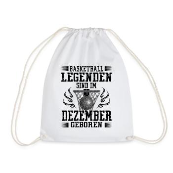 Dezember Geburtstag Geschenk Basketball Basketball - Turnbeutel - Weiß - Vorne