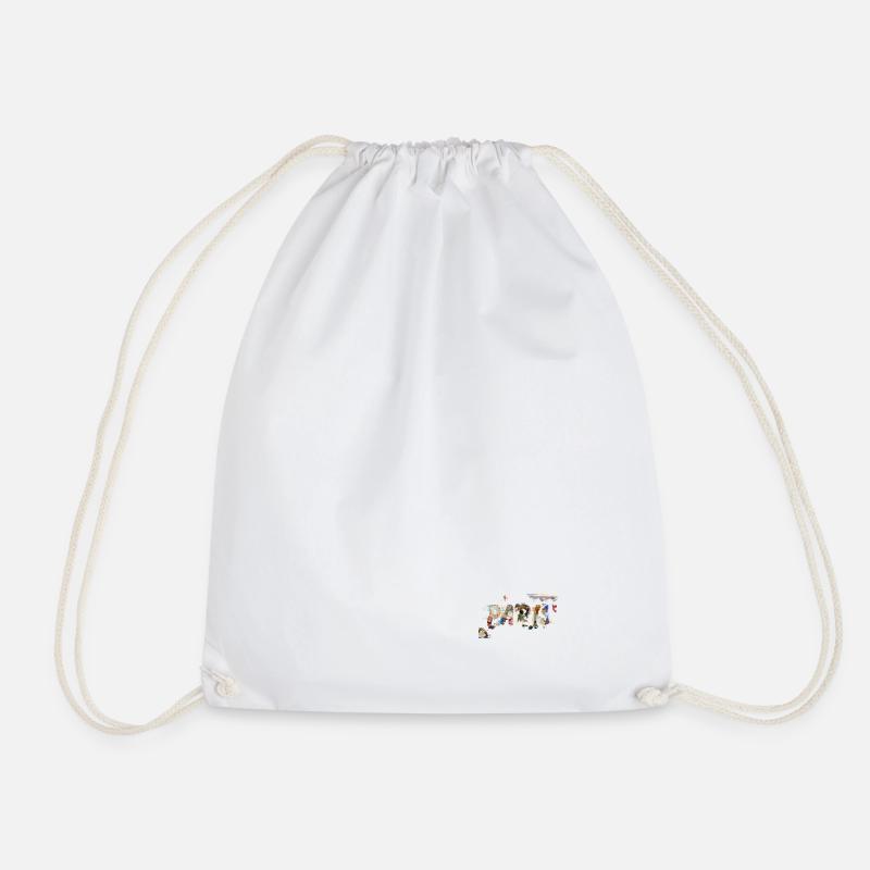 Paris - Drawstring Bag - white