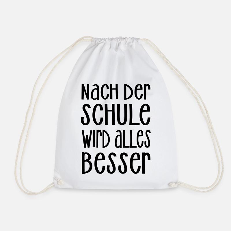 nach der Schule - Turnbeutel - Weiß