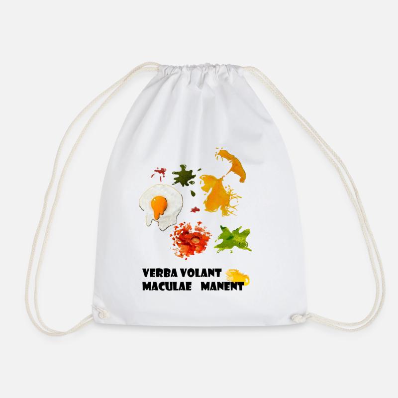 Spots - Drawstring Bag - white