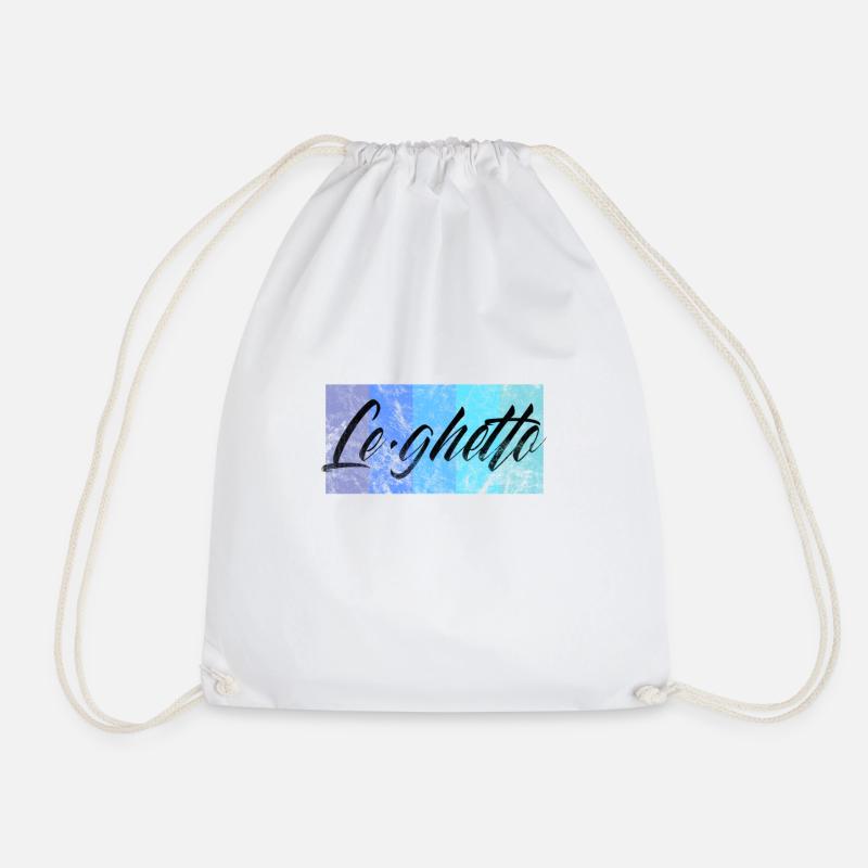 ghetto - Drawstring Bag - white