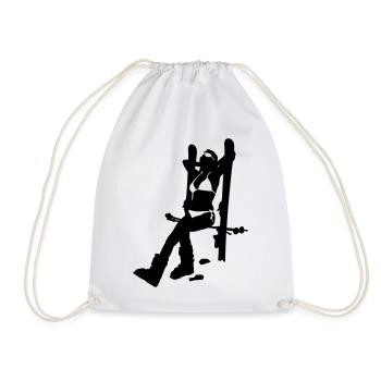 ski girl - Sac de sport léger - blanc - Devant