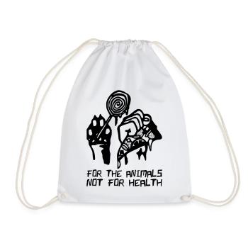 VEGAN For The Animals Not For Health - Turnbeutel - Weiß - Vorne