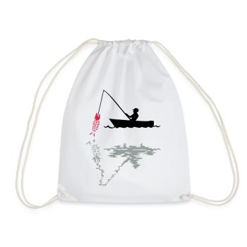 angling - Drawstring Bag - white - Front