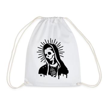 2192215 113811720 Virgin Mary prays - Drawstring Bag - white - Front