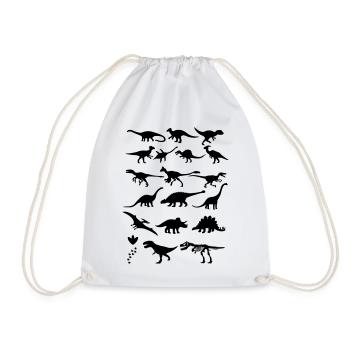 Dinosaurs - Drawstring Bag - white - Front