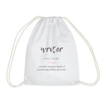 Writer Convoluted Edition - Drawstring Bag - white - Front