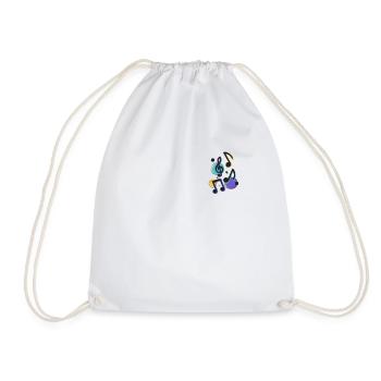 Notes musicales et taches de peinture - Sac de sport léger - blanc - Devant