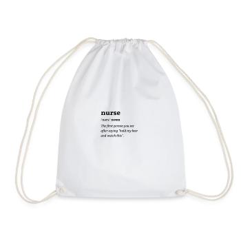 Nurse (nurse) Clean Edition - Drawstring Bag - white - Front