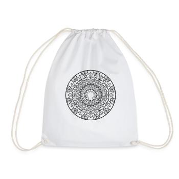 Mandala Yoga Meditation Geometrisch Orient Design - Turnbeutel - Weiß - Vorne