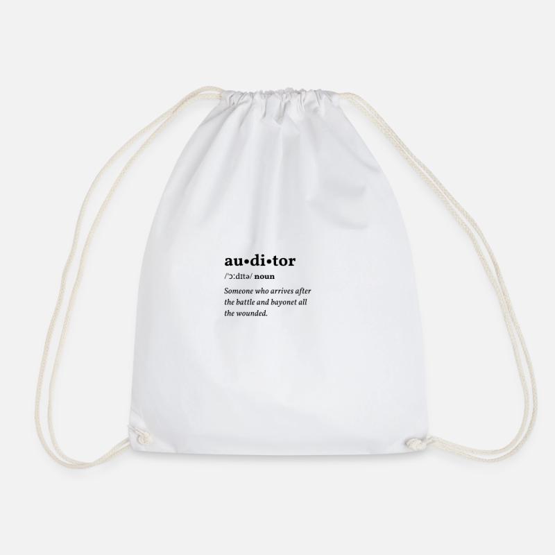 Auditor Clean Edition - Drawstring Bag - white
