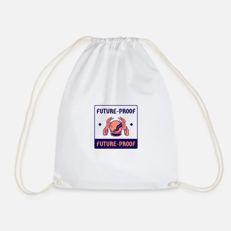Future Proof | Future proof - Drawstring Bag - white