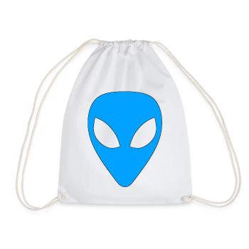 Alien - (Blau) - Turnbeutel - Weiß - Vorne
