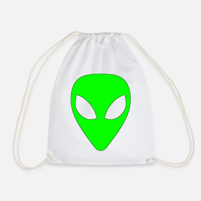 Alien - Hellgrün - Turnbeutel - Weiß