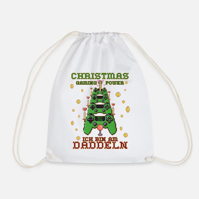 Weihnachten Gaming - Turnbeutel - Weiß