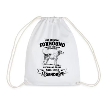 Legendary Foxhound Dog Classic Retro Vintage - Drawstring Bag - white - Front