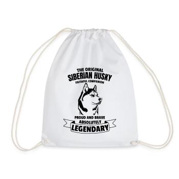 Legendary Husky Dog Classic Retro Vintage - Drawstring Bag - white - Front