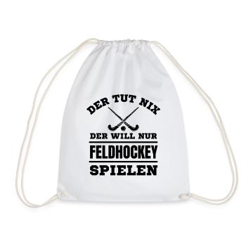Hockey Hockeyspieler Feldhockey - Turnbeutel - Weiß - Vorne