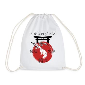 Turc Van Cat Japon Kanji Style - Sac de sport léger - blanc - Devant