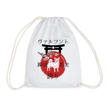 Suédois vallhund Japon Kanji Style - Sac de sport léger - blanc - Devant