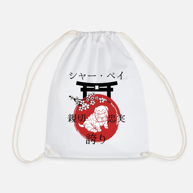 Shar Pei Japan Kanji - Turnbeutel - Weiß