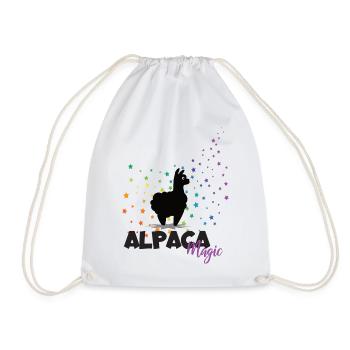 Alpaga Magic Alpaga Rainbow Stars Alpaga - Sac de sport léger - blanc - Devant