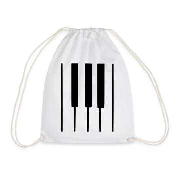 Touches de piano - Sac de sport léger - blanc - Devant