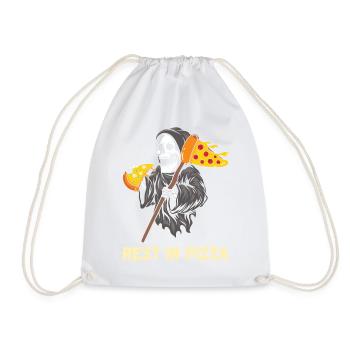 Rest in Pizza the Death - Drawstring Bag - white - Front