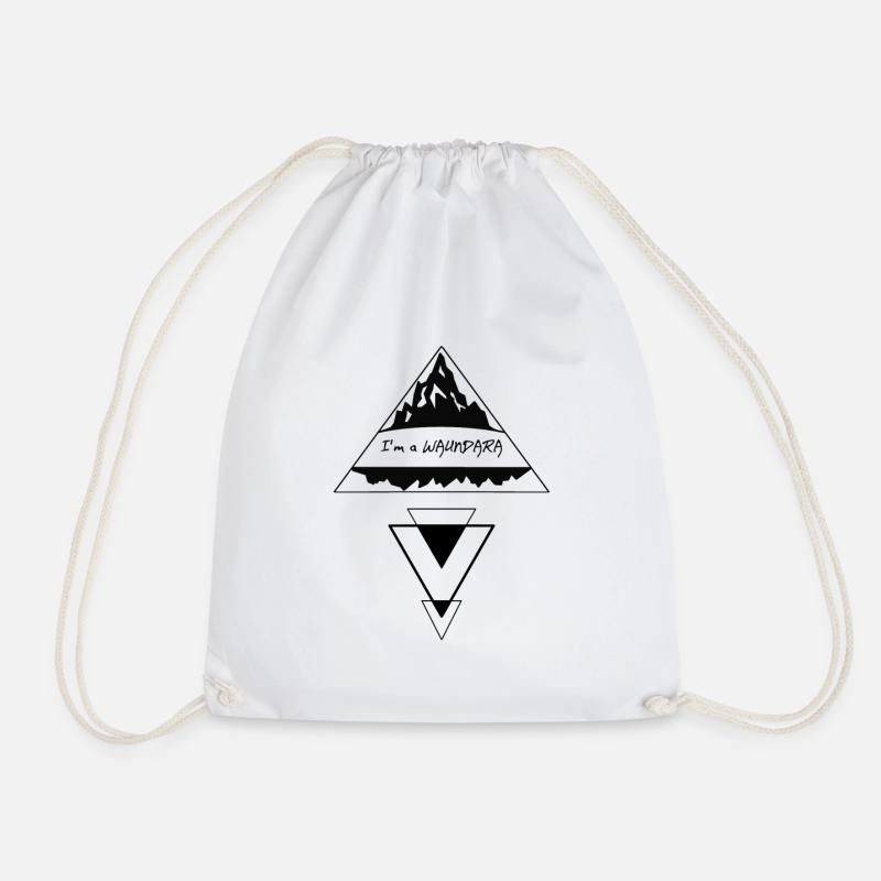 I'm a Waundara - I am a wanderer, dialect - Drawstring Bag - white