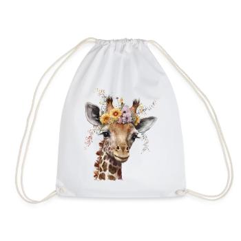 Hübsche Giraffe - Turnbeutel - Weiß - Vorne