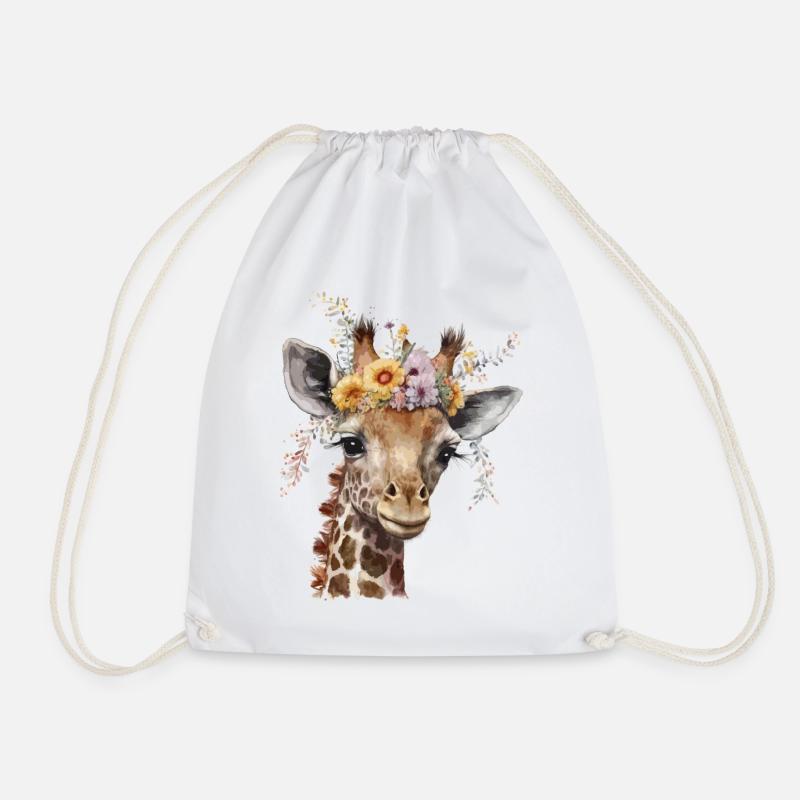 Hübsche Giraffe - Turnbeutel - Weiß