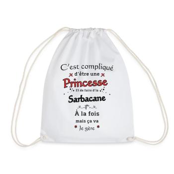 Princesse Et Sarbacane - Sac de sport léger - blanc - Devant