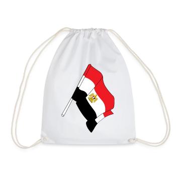 Flag: Egypt - Drawstring Bag - white - Front