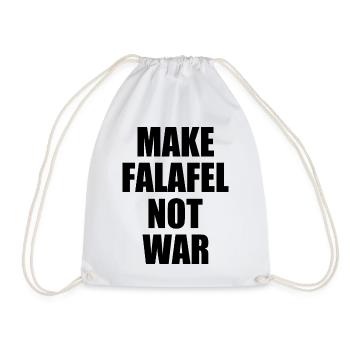 Make falafel not war - Sac de sport léger - blanc - Devant