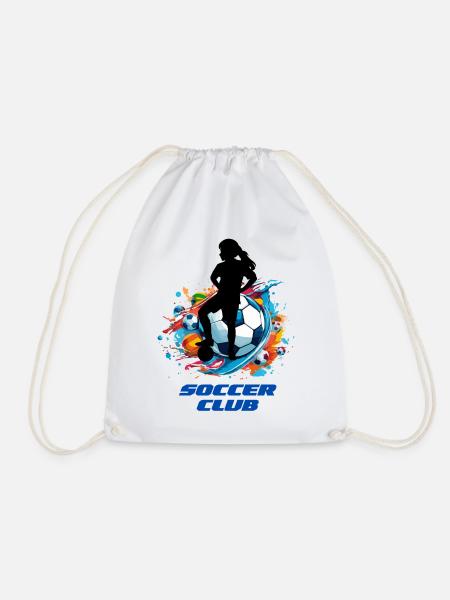 Lebendiges Splash Design des Fußballvereins - Turnbeutel - Weiß