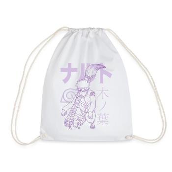 Naruto Shippuden Naruto Mit Schriftzeichen - Turnbeutel - Weiß - Vorne