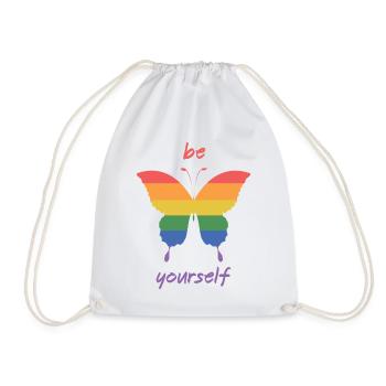 LGBT Pride Month - Be Yourself - Drawstring Bag - white - Front