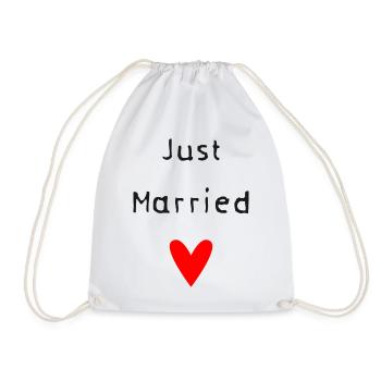 COUPLE. JUST MARRIED. EVJF. SAINT VALENTIN. LOVE. - Sac de sport léger - blanc - Devant