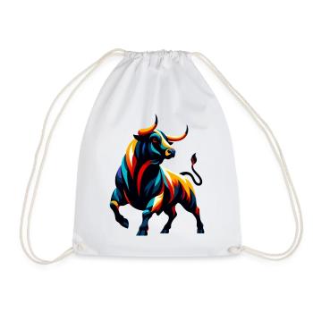 Taureau - Sac de sport léger - blanc - Devant