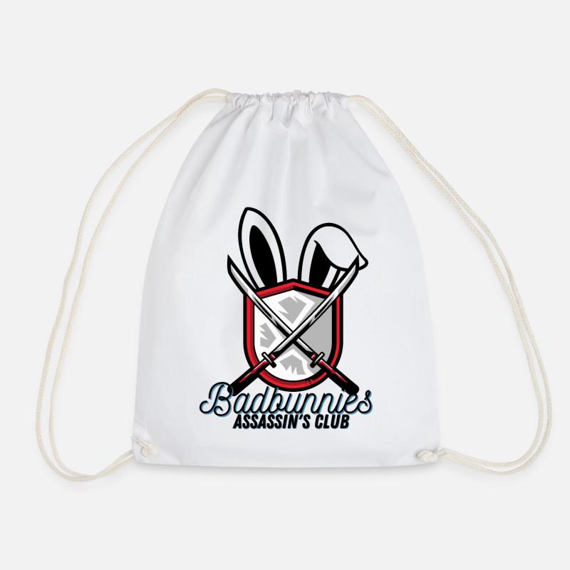 Bad Bunnies Club - Drawstring Bag - white