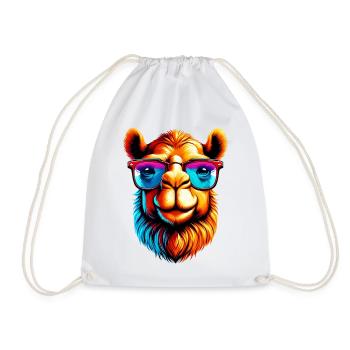 Camel avec lunettes de soleil - Sac de sport léger - blanc - Devant