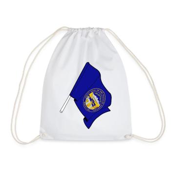 Flag of Nebraska - Drawstring Bag - white - Front
