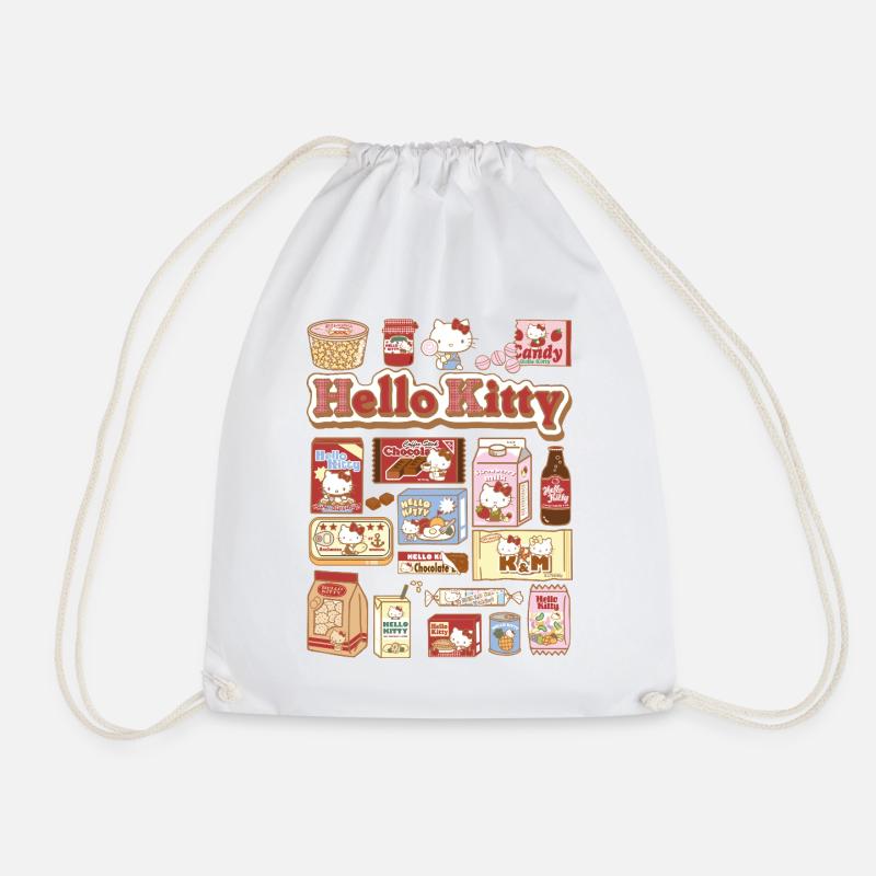 Hello Kitty Snack Collage - Turnbeutel - Weiß