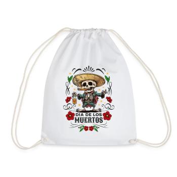 Dia De Los Muertos Totenkopf Totenschädel Tequilla - Turnbeutel - Weiß - Vorne