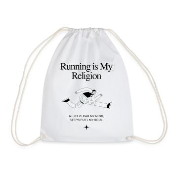 Running is my religion - Sac de sport léger - blanc - Devant